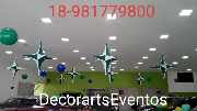 Estrelas de tecido para decoração