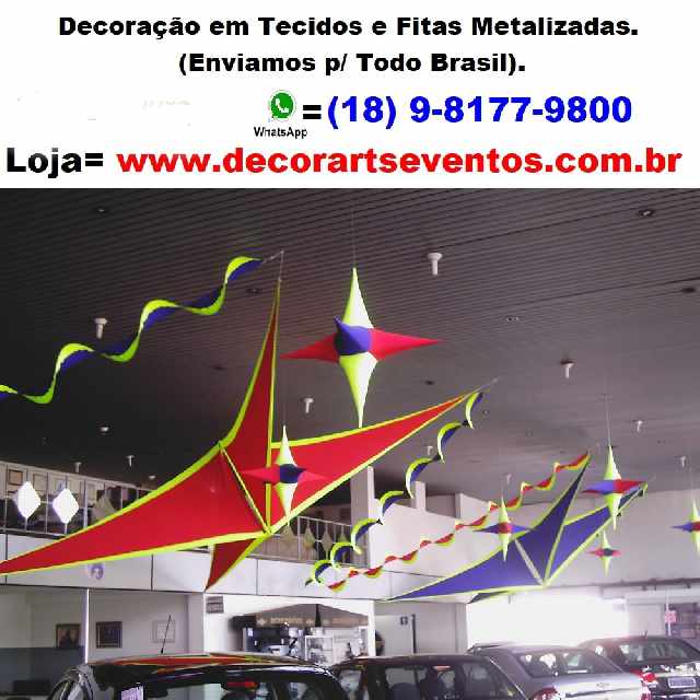 Foto 3 - Estrela de tecido para decorao de lojas