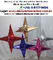 Estrela de tecido para decoração de lojas