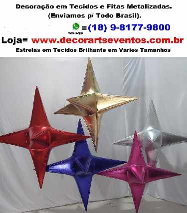 Foto 1 - Estrela de tecido para decorao de lojas